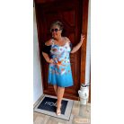 Fashion by NONO - Bella kék alapon kagylómintás ruha 