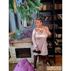 Fashion by NONO - Roxan gyöngyház pezsgő színű trendi ruha