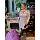 Fashion by NONO - Roxan gyöngyház pezsgő színű trendi ruha
