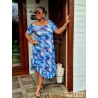 Fashion by NONO - Amanda kék egyedi mintás ruha