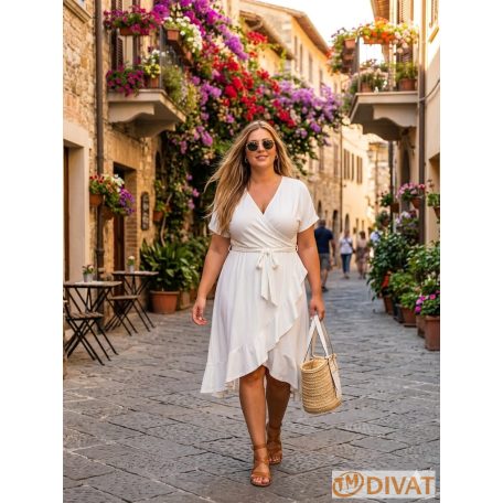 Fashion by NONO - Wedding exclusive ruha fehér színben