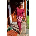 Fashion by NONO - Mandula burgundy-toll mintás