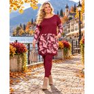 Fashion by NONO - Mandula burgundy-toll mintás
