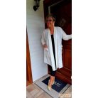 Fashion by NONO - Hédi törtfehér jégselyem zsebes kardigán