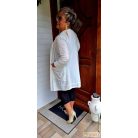 Fashion by NONO - Hédi törtfehér jégselyem zsebes kardigán