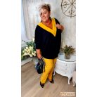 Fashion by NONO - Mustár színű rugalmas anyagú extra kényelmes nadrág 