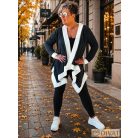 Fashion by NONO - Pillangó kardigán szürke-krém színben