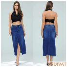 Sötétkék hosszú farmerszoknya