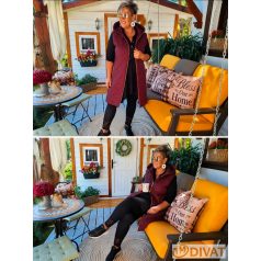 Fashion by NONO - Casting burgundi mellény