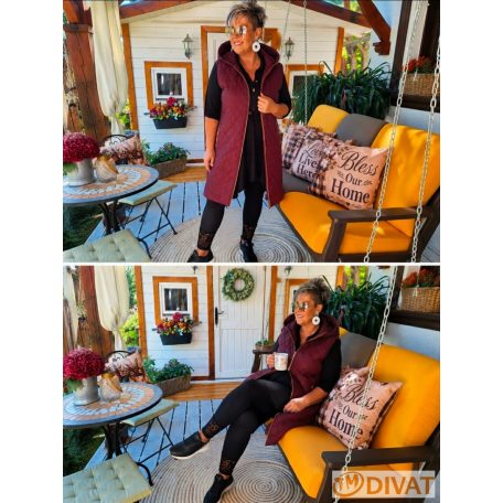 Fashion by NONO - Casting burgundi mellény