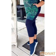 Fashion by NONO 3/4-es sötétkék pamut sztreccs leggings