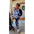 Fashion by NONO  -  Xéna sötetkék-fehér alapon gyönyörű matyó mintás szabadidő szett