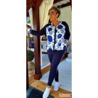 Fashion by NONO  -  Xéna sötetkék-fehér alapon gyönyörű matyó mintás szabadidő szett