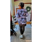 Fashion by NONO  -  Xéna khaki alapon levélmintás hosszított szabadidő szett