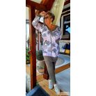 Fashion by NONO  -  Xéna khaki alapon levélmintás hosszított szabadidő szett