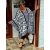 Fashion by NONO - Holiday tunika-ruha fehér alapon fekete mintás