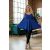 Fashion by NONO - Dália mellnél húzott extrán "A" vonalú királykék lurex tunika 