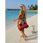 Fashion by NONO - Jázmin fekete-mintás tunika-ruha