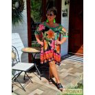 Fashion by NONO - Jázmin fekete-mintás tunika-ruha