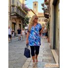 Fashion by NONO - Petra kék egyedi mintás tunika-ruha