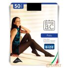 Polo 50 den-es Maxi mikrofibrás, elől-hátul nagybetétes Plus Size harisnyanadrág 6/7 és 8 méret