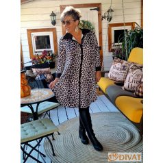 Fashion by NONO - Kiba ingruha fehér-ocelot mintás