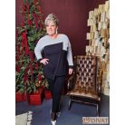 Fashion by NONO - Szylvi ezüst lurex-fekete felső