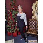 Fashion by NONO - Szylvi ezüst lurex-fekete felső