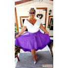 Fashion by NONO - Odett lila maxi szoknya elöl rövidebb, hátul hosszabb fazonnal EXTRA MÉRETBEN