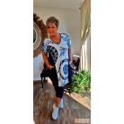 Fashion by NONO - Noory kék-fehér egyedi mintás