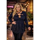 Fashion by NONO - Laura tunika sötétkék-arany lurex