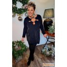 Fashion by NONO - Laura tunika sötétkék-arany lurex