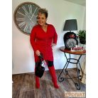 Fashion by NONO - Aria piros elöl húzott ruha