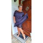 Fashion by NONO - Csipkével díszített sötétkék rövidnadrág 