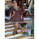 Fashion by NONO - Dolly ruha csokibarna-pöttyös