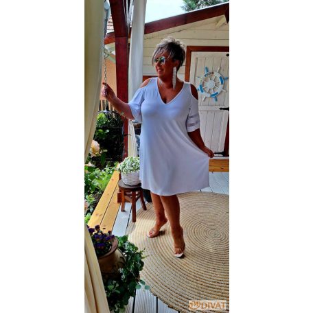 Fashion by NONO - Szerena fehér ruha 