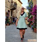 Fashion by NONO - Dolly ruha pisztácia-fekete színben