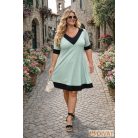 Fashion by NONO - Dolly ruha pisztácia-fekete színben