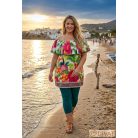 Fashion by NONO 3/4-es petrol pamut sztreccs leggings