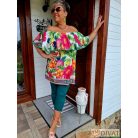 Fashion by NONO 3/4-es petrol pamut sztreccs leggings