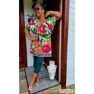 Fashion by NONO 3/4-es petrol pamut sztreccs leggings