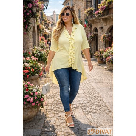 Fashion by NONO - Velence fodrokkal díszített ananász ing-tunika