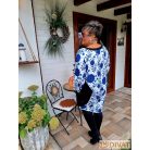 Fashion by NONO - Tiara bő fazonú fehér alapon gyönyörű matyó mintás tunika