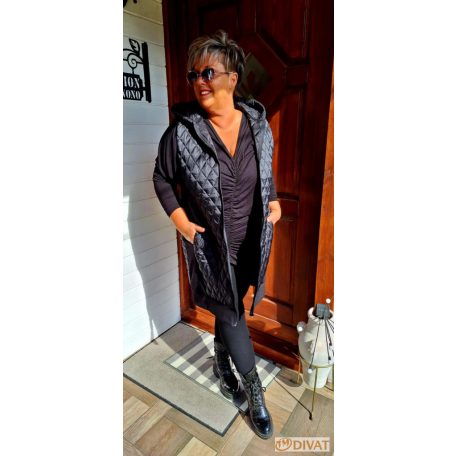 Fashion by NONO - Casting trendi steppelt mellény fekete színben