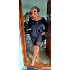 Fashion by NONO - Csipkével díszített fekete rövidnadrág 