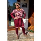 Fashion by NONO - Mandula toll mintás-burgundy