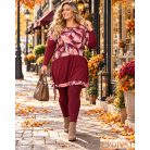 Fashion by NONO - Mandula toll mintás-burgundy