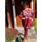 Fashion by NONO - Mandula toll mintás-burgundy