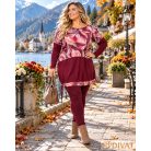 Fashion by NONO - Mandula toll mintás-burgundy
