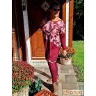 Fashion by NONO - Mandula toll mintás-burgundy